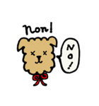 モフ犬のひとことフランス語＆日本語ver1.1（個別スタンプ：15）