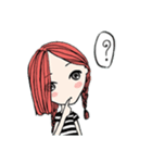 a girl with a red hair.（個別スタンプ：11）