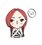 a girl with a red hair.（個別スタンプ：13）