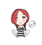 a girl with a red hair.（個別スタンプ：15）