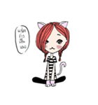 a girl with a red hair.（個別スタンプ：18）