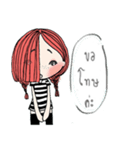 a girl with a red hair.（個別スタンプ：24）