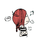 a girl with a red hair.（個別スタンプ：29）