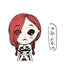 a girl with a red hair.（個別スタンプ：30）