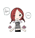 a girl with a red hair.（個別スタンプ：32）