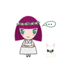 The girl and her rabbit（個別スタンプ：6）