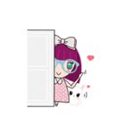 The girl and her rabbit（個別スタンプ：8）