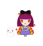 The girl and her rabbit（個別スタンプ：24）