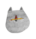 The gray cat looks like angry（個別スタンプ：25）