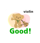 move Violin bear traditional Chinese ver（個別スタンプ：15）