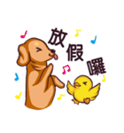 Dachshund Hei-pi and Duckling's daily（個別スタンプ：22）