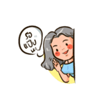 Girl with grey hair. V2（個別スタンプ：8）