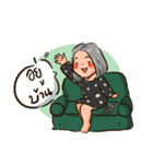 Girl with grey hair. V2（個別スタンプ：15）