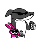 RABBIT ＆ SHARK（個別スタンプ：34）