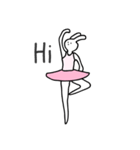 Ballet Dancing Rabbit（個別スタンプ：1）