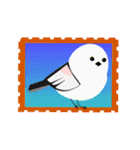 かわいい鳥たちの切手風スタンプ（個別スタンプ：7）