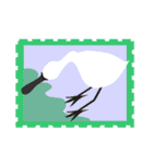 かわいい鳥たちの切手風スタンプ（個別スタンプ：29）