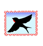 かわいい鳥たちの切手風スタンプ（個別スタンプ：36）