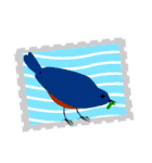 かわいい鳥たちの切手風スタンプ（個別スタンプ：39）