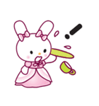 pink princess rabbit（個別スタンプ：21）