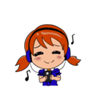 Red Hair Girl Expression（個別スタンプ：1）