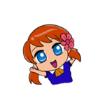 Red Hair Girl Expression（個別スタンプ：3）