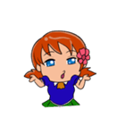 Red Hair Girl Expression（個別スタンプ：7）