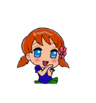 Red Hair Girl Expression（個別スタンプ：8）