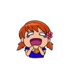 Red Hair Girl Expression（個別スタンプ：13）