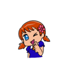 Red Hair Girl Expression（個別スタンプ：15）