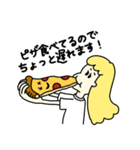 ピザ好きの為のスタンプ(女の子)（個別スタンプ：25）