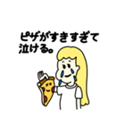 ピザ好きの為のスタンプ(女の子)（個別スタンプ：35）