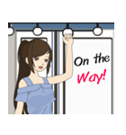 Cute girl's Story - Work ＆ Life (Eng)（個別スタンプ：16）