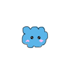 Cute cloud face sticker.（個別スタンプ：1）
