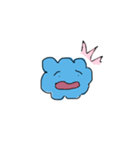 Cute cloud face sticker.（個別スタンプ：2）