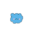 Cute cloud face sticker.（個別スタンプ：3）