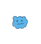 Cute cloud face sticker.（個別スタンプ：5）