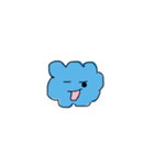 Cute cloud face sticker.（個別スタンプ：7）