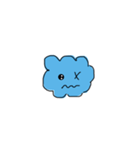 Cute cloud face sticker.（個別スタンプ：8）