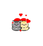 Gray Cat In Love（個別スタンプ：13）