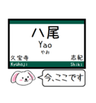 関西本線の大和路線 おおさか東線 今この駅（個別スタンプ：9）