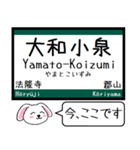 関西本線の大和路線 おおさか東線 今この駅（個別スタンプ：17）