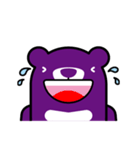 Purple Bear has expressive face.（個別スタンプ：2）