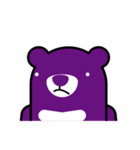 Purple Bear has expressive face.（個別スタンプ：5）