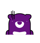 Purple Bear has expressive face.（個別スタンプ：6）