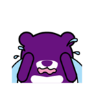 Purple Bear has expressive face.（個別スタンプ：12）