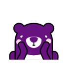 Purple Bear has expressive face.（個別スタンプ：13）