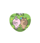 ラブラブ☆ ウサギのカップル☆ 1（個別スタンプ：5）