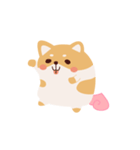 Shiba dog with Peach（個別スタンプ：5）