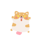 Shiba dog with Peach（個別スタンプ：6）